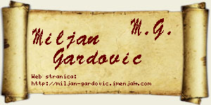 Miljan Gardović vizit kartica